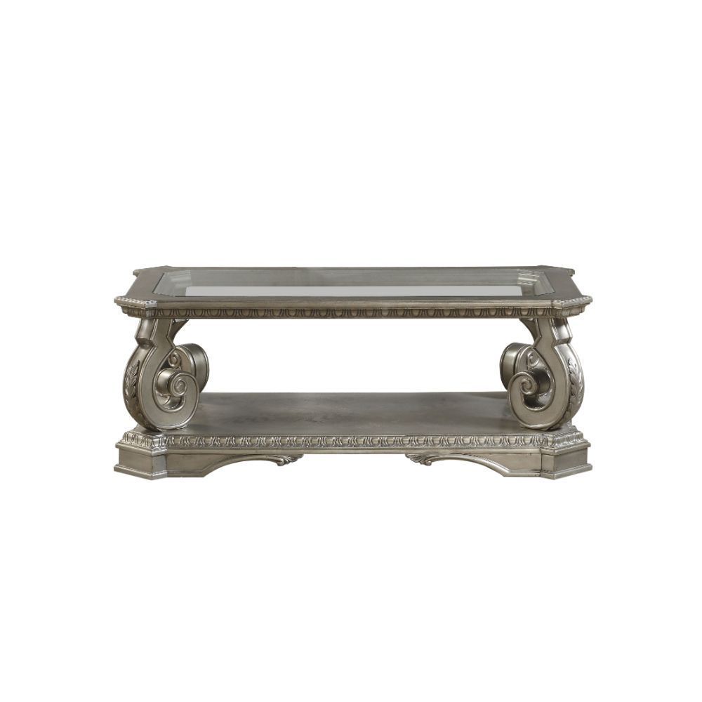 Dynasty Silver Glass Coffee Table