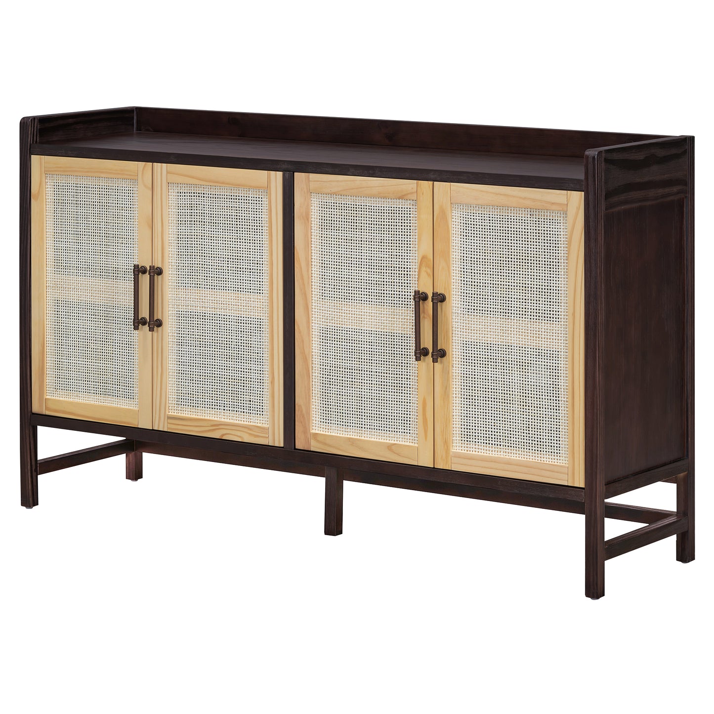 Hana Rattan Doors Sideboard Buffet - Walnut