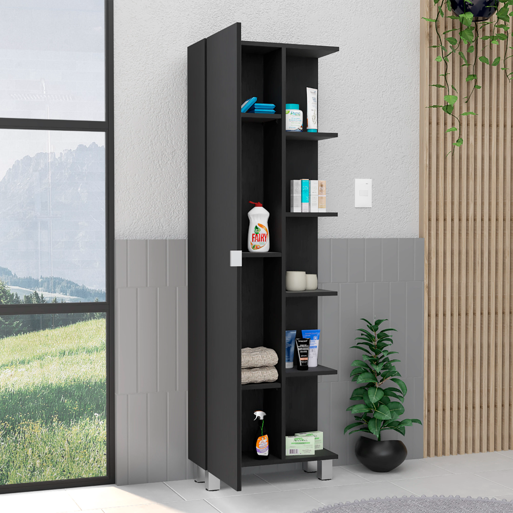 Cio Single Door Cabinet - Black
