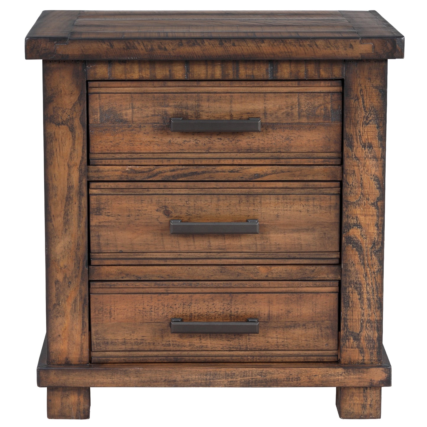 Naya Rustic Solid Wood Framhouse Nightstand - Natural