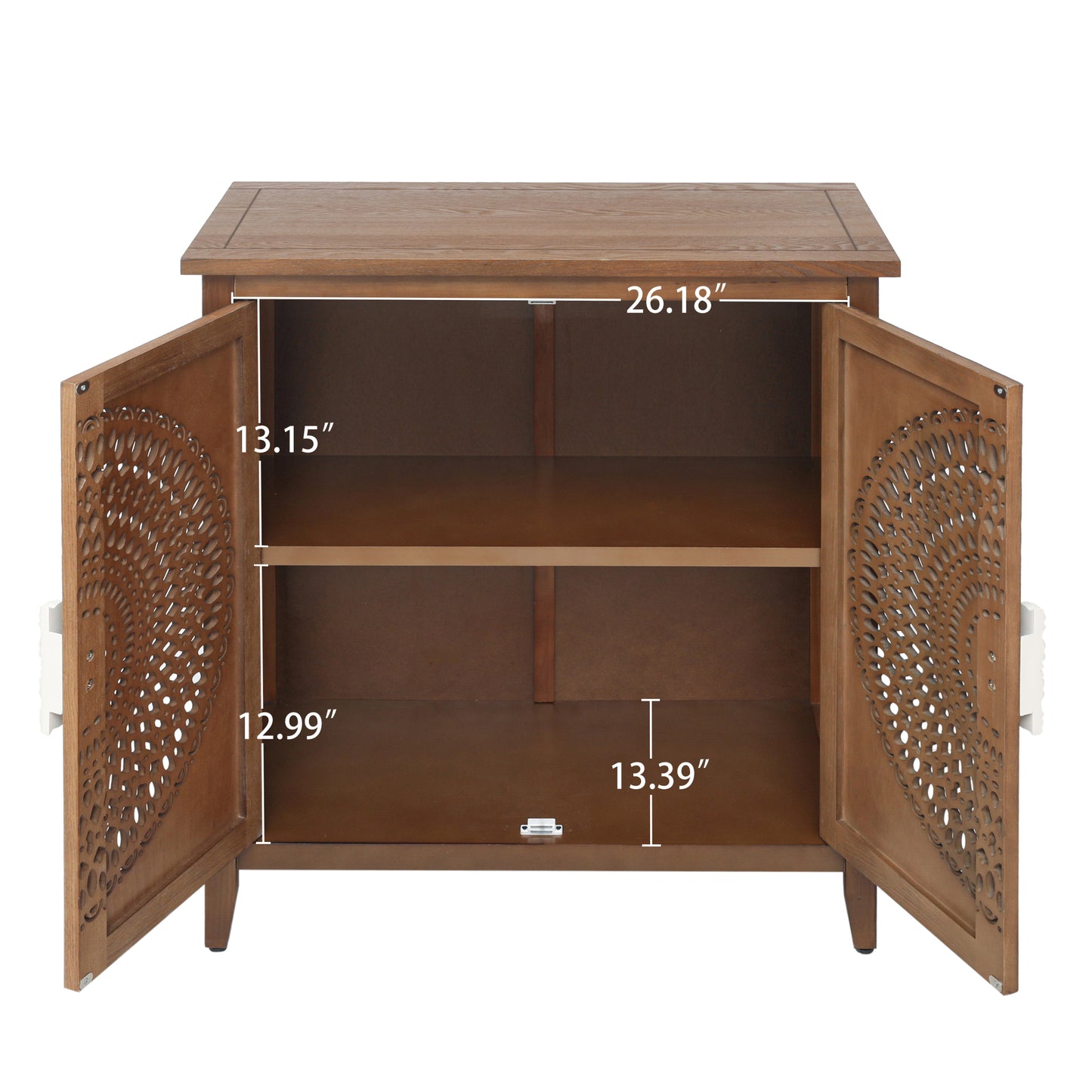 Arazo 2 Door Cabinet - Walnut