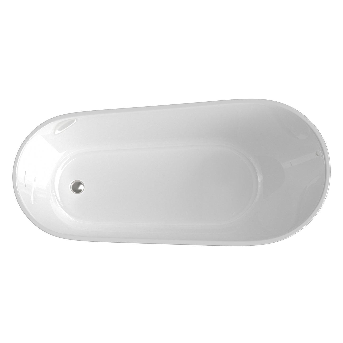 Cavi 55" Acrylic Freestanding Soaking Bathtub - Black