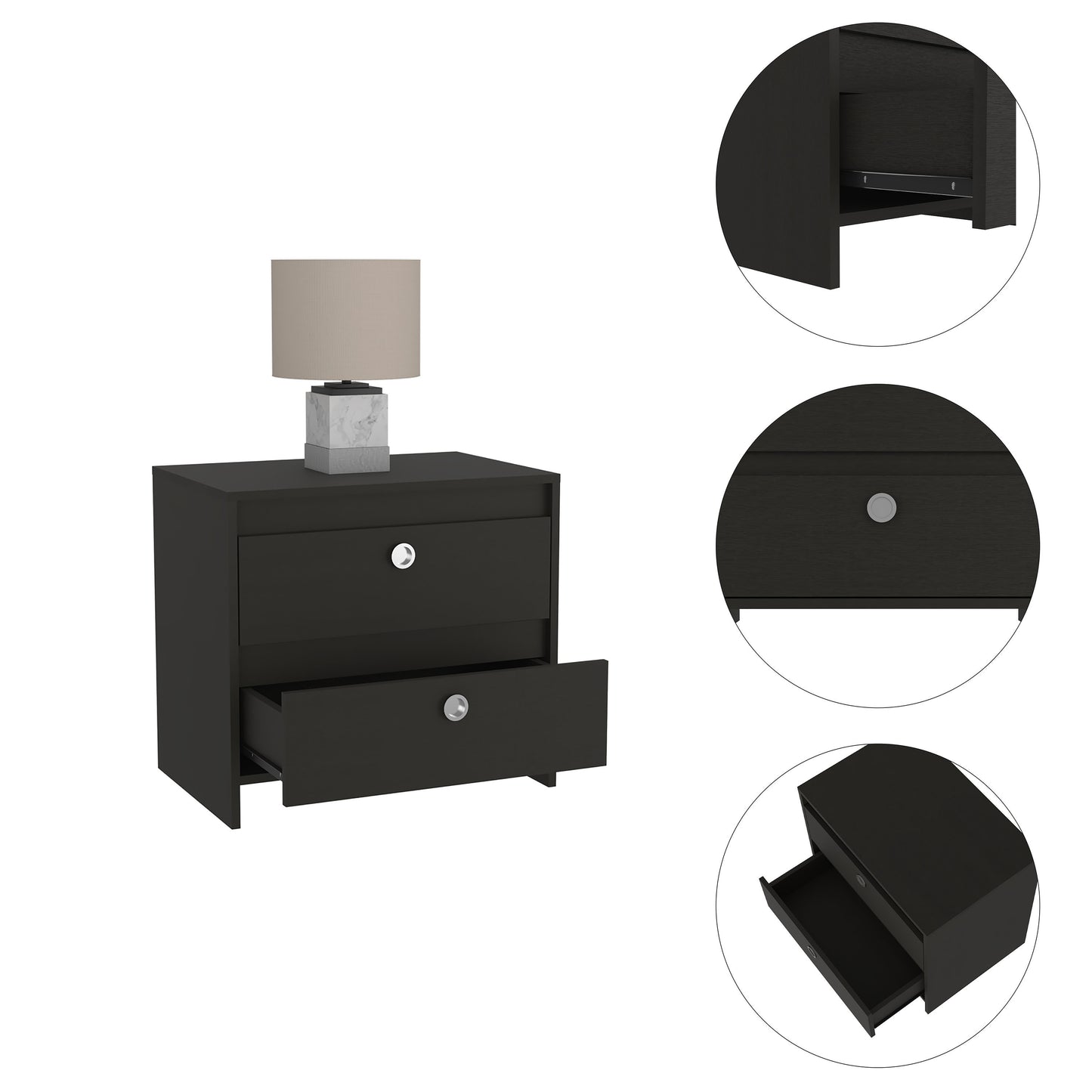Idaly Nightstand - Black