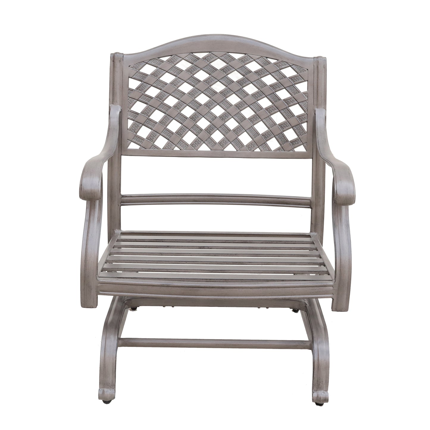 Apoda Cast Aluminum Club Motion Chair With Cushion (Set of 2)