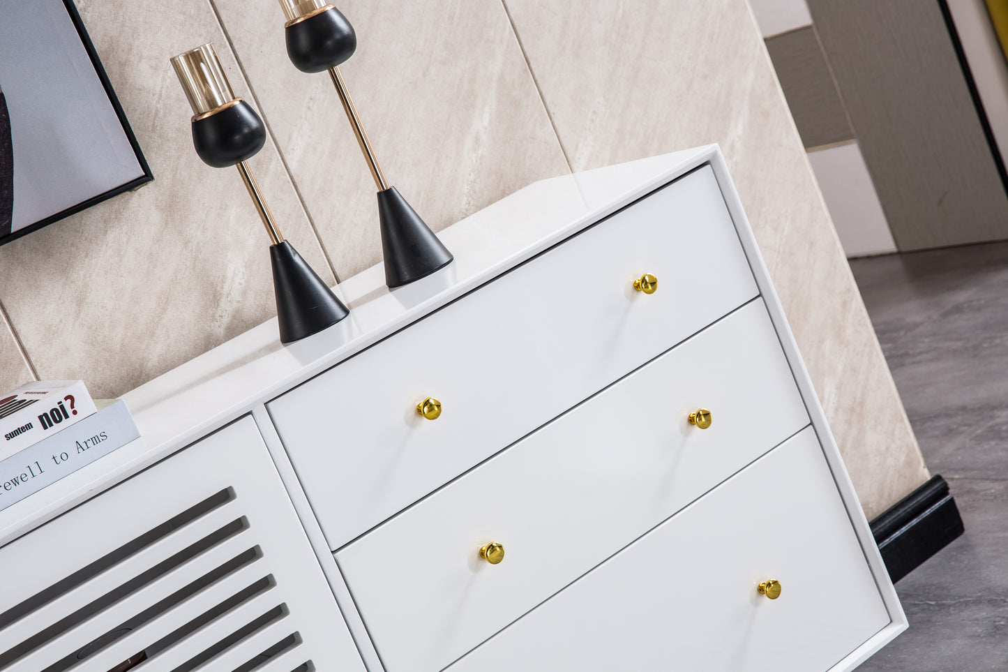 Spacious Haven 4-Drawer Storage Cabinet - White