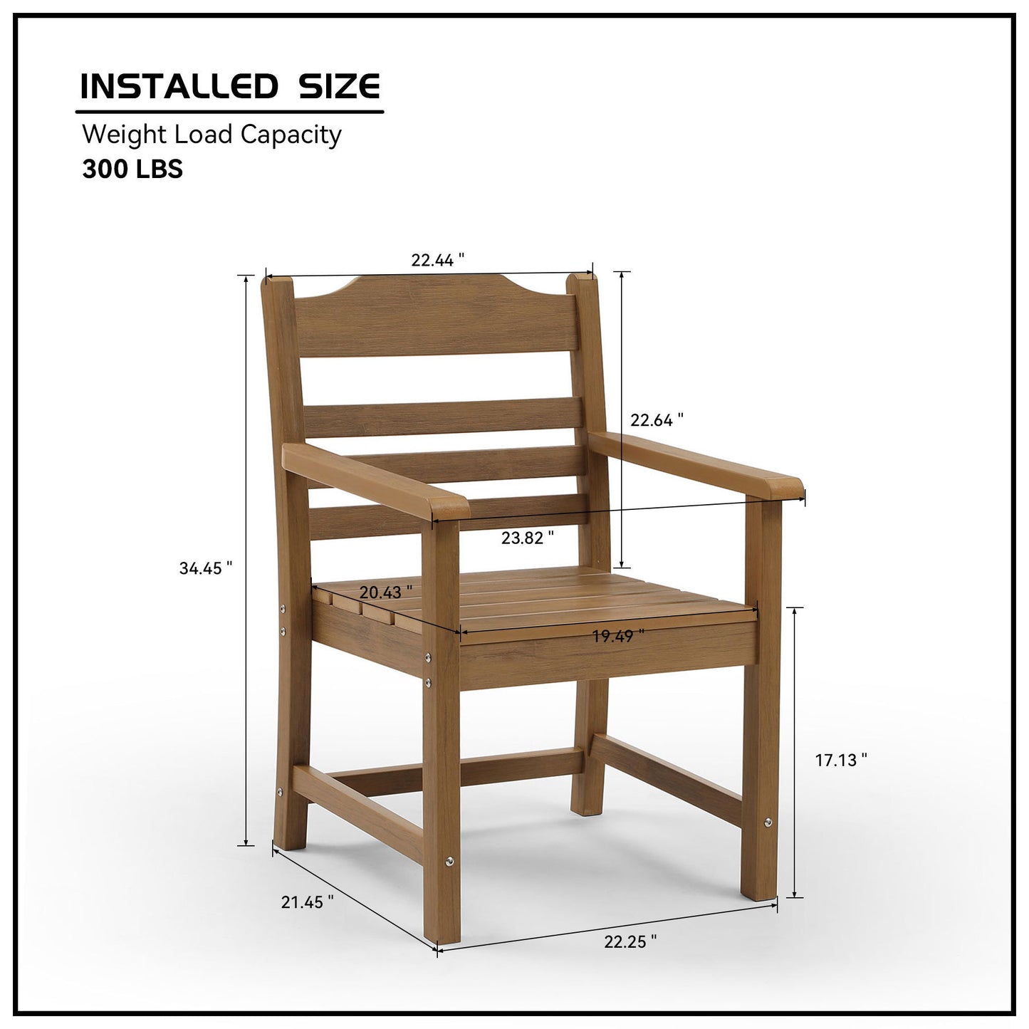 Erna Patio Dining Chair (Set of 2) - Light Teak