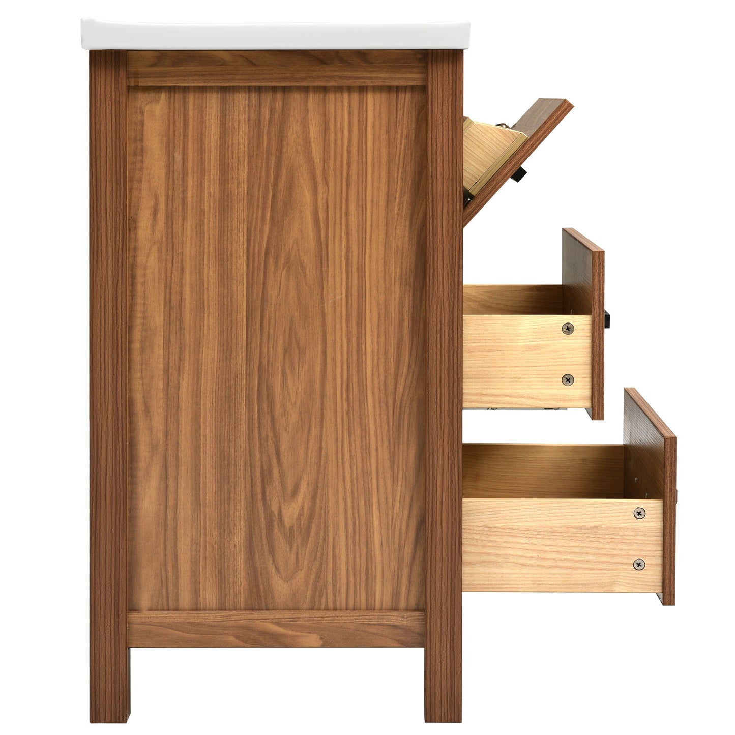 Freestanding Bathroom Vanity Cabinet with Ceramic Basin Sink