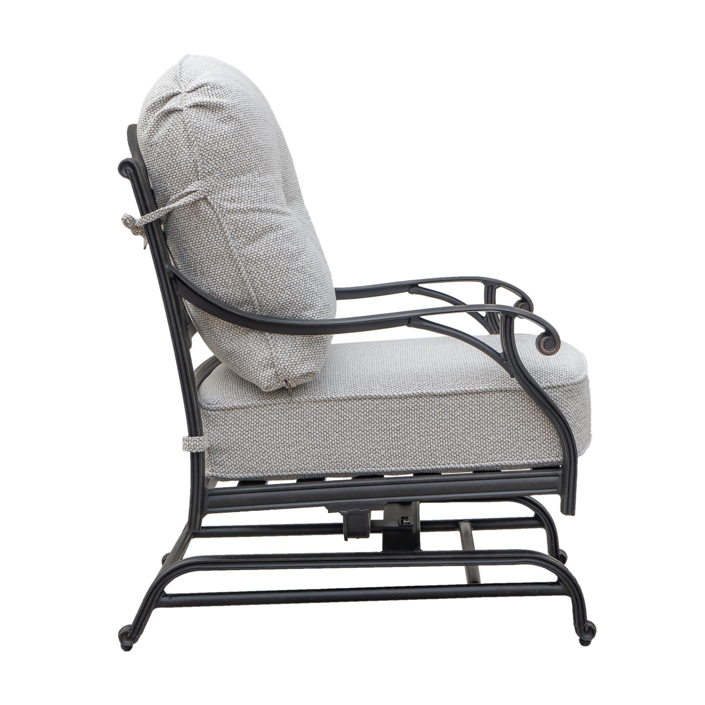 Salina Outdoor Patio Aluminum Motion Club Chairs (Set of 2) - Sandstorm