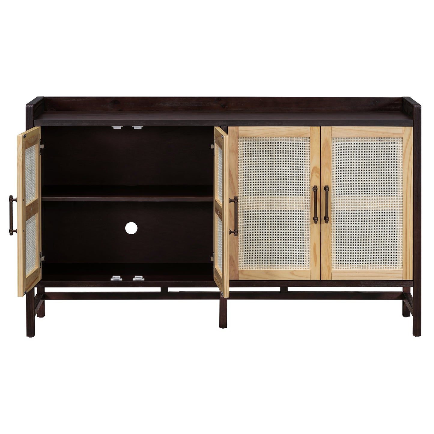Hana Rattan Doors Sideboard Buffet - Walnut