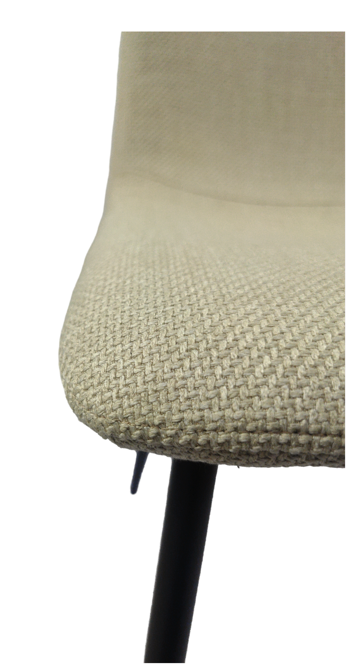 Ona Suedette Dining Chairs with Black Metal Leg (Set of 2) - Beige