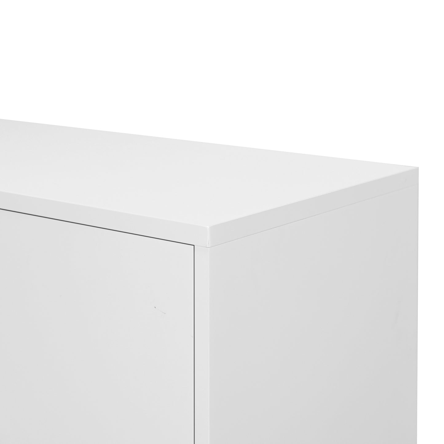 O II Metal Handle Storage Cabinet - White