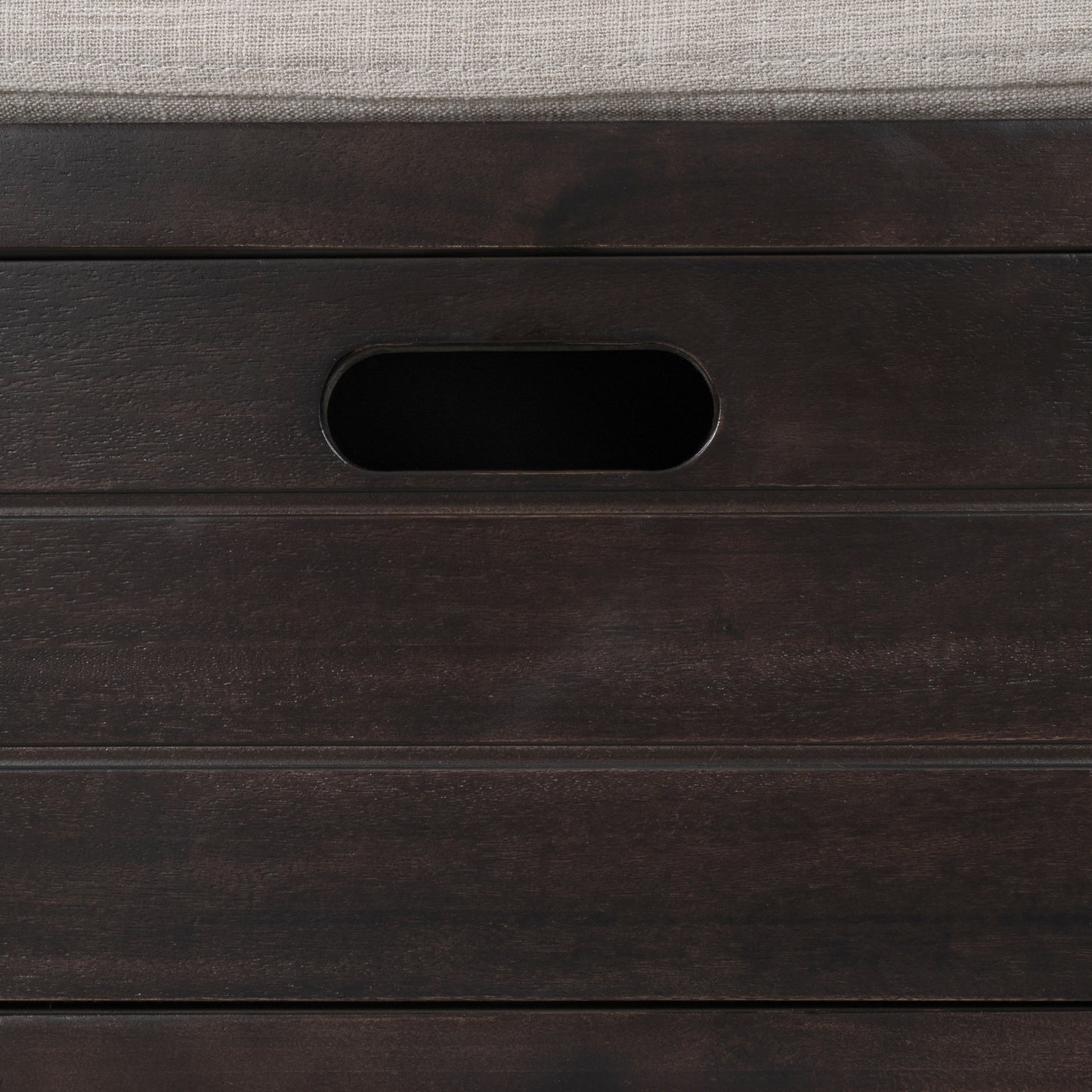 Lucy Storage Bench with Removable Basket Removable Cushion - Espresso