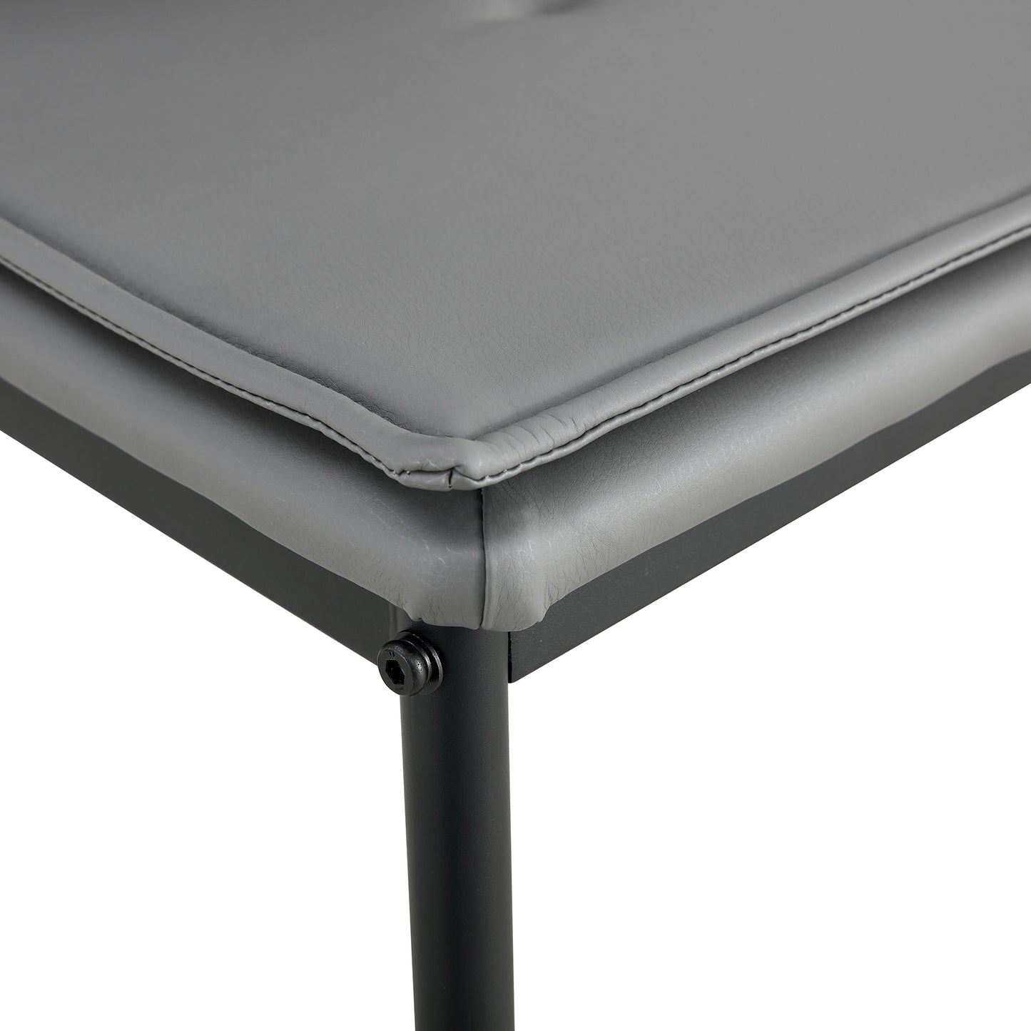 Wester Dining Chairs with Metal Leg (Set of 4) - Gray