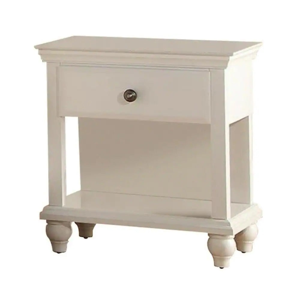 Mido Wooden Nightstand - White