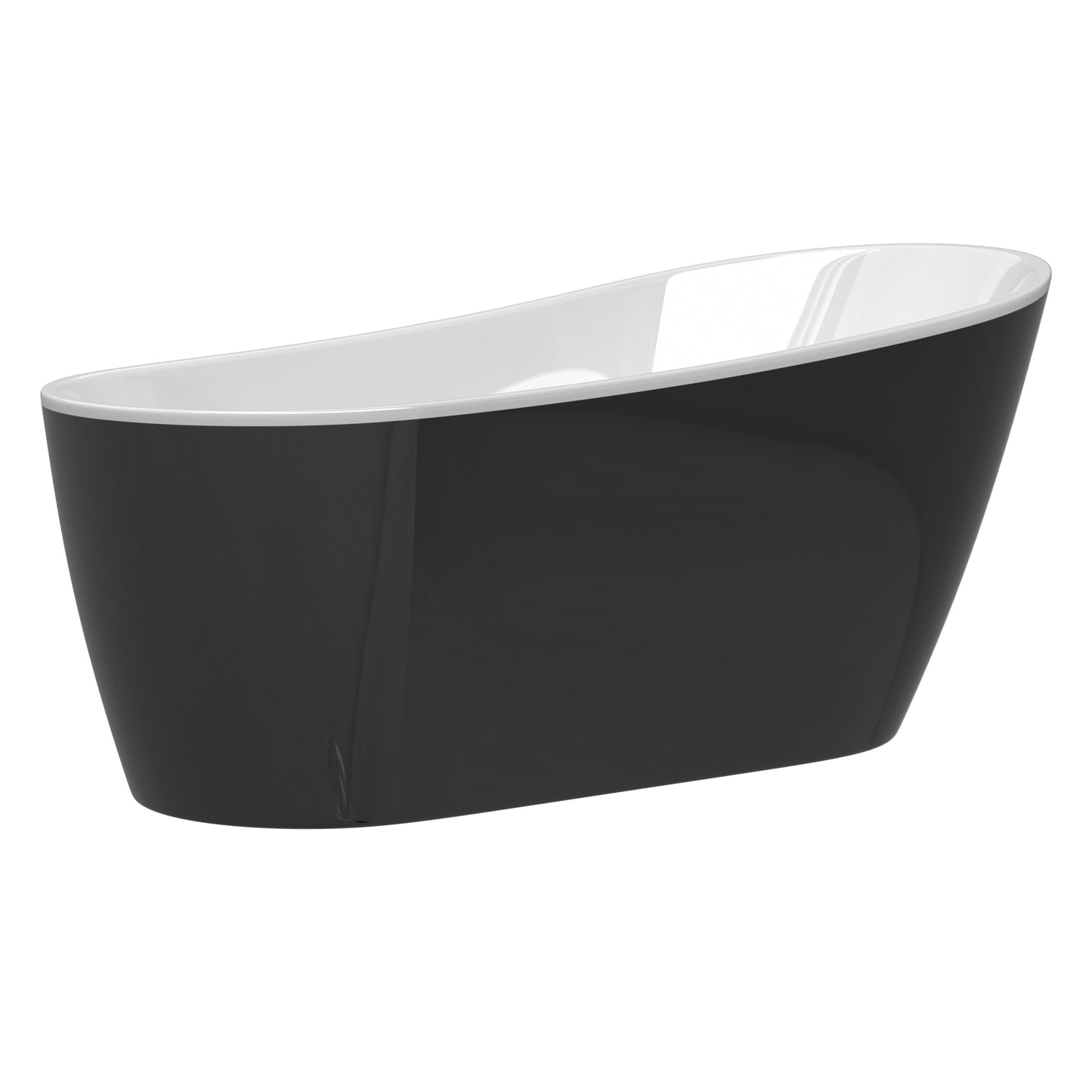 Cavi 55" Acrylic Freestanding Soaking Bathtub - Black
