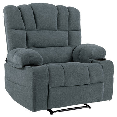 Perkins Power Recliner with Heat and Massage - Gray