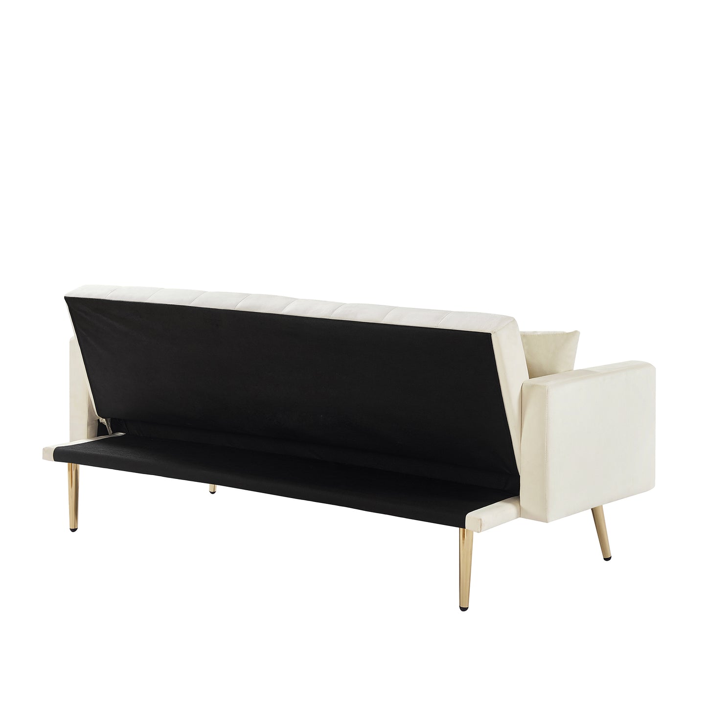 Coney Convertible Folding Futon Sofa Bed - Cream White
