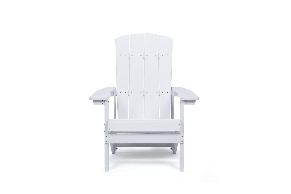 Aleta Patio Hips Plastic Adirondack Chair Lounger (2-Pack) - White