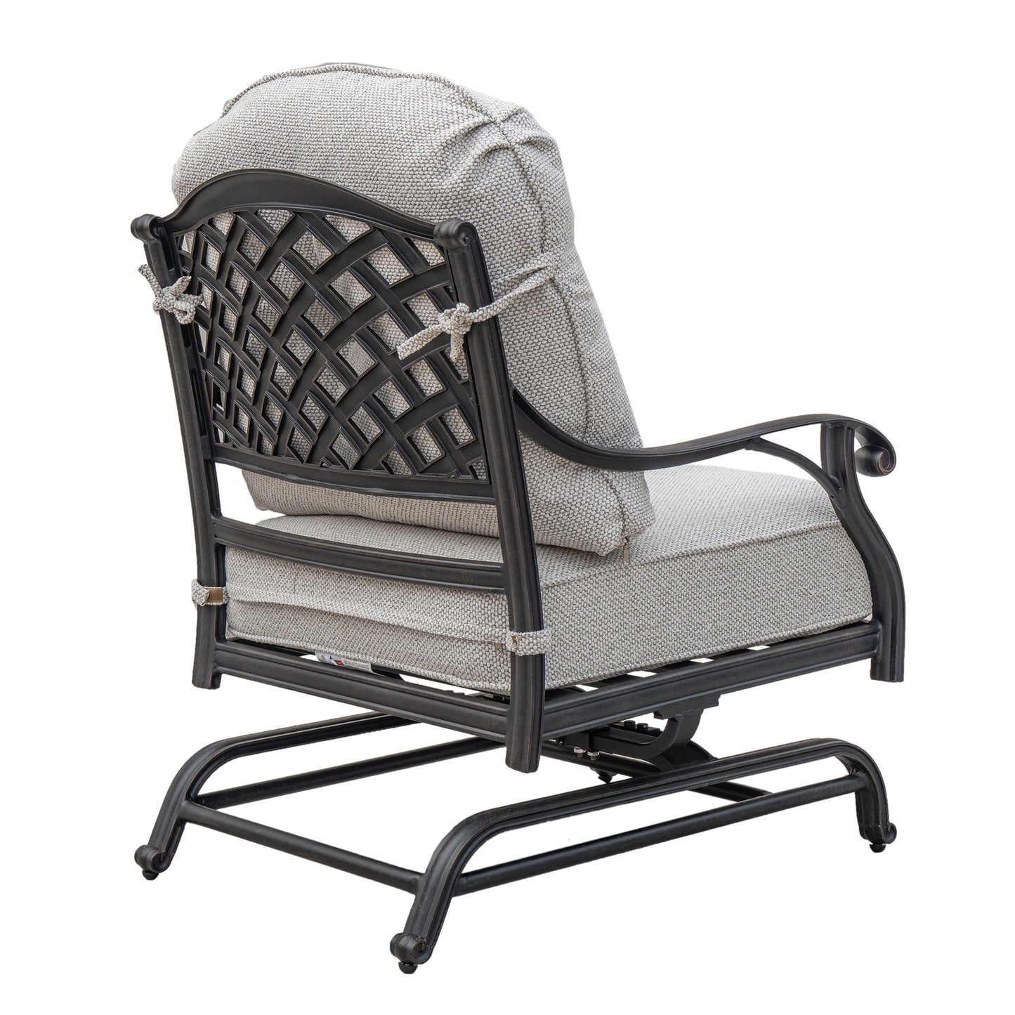 Salina Outdoor Patio Aluminum Motion Club Chairs (Set of 2) - Sandstorm