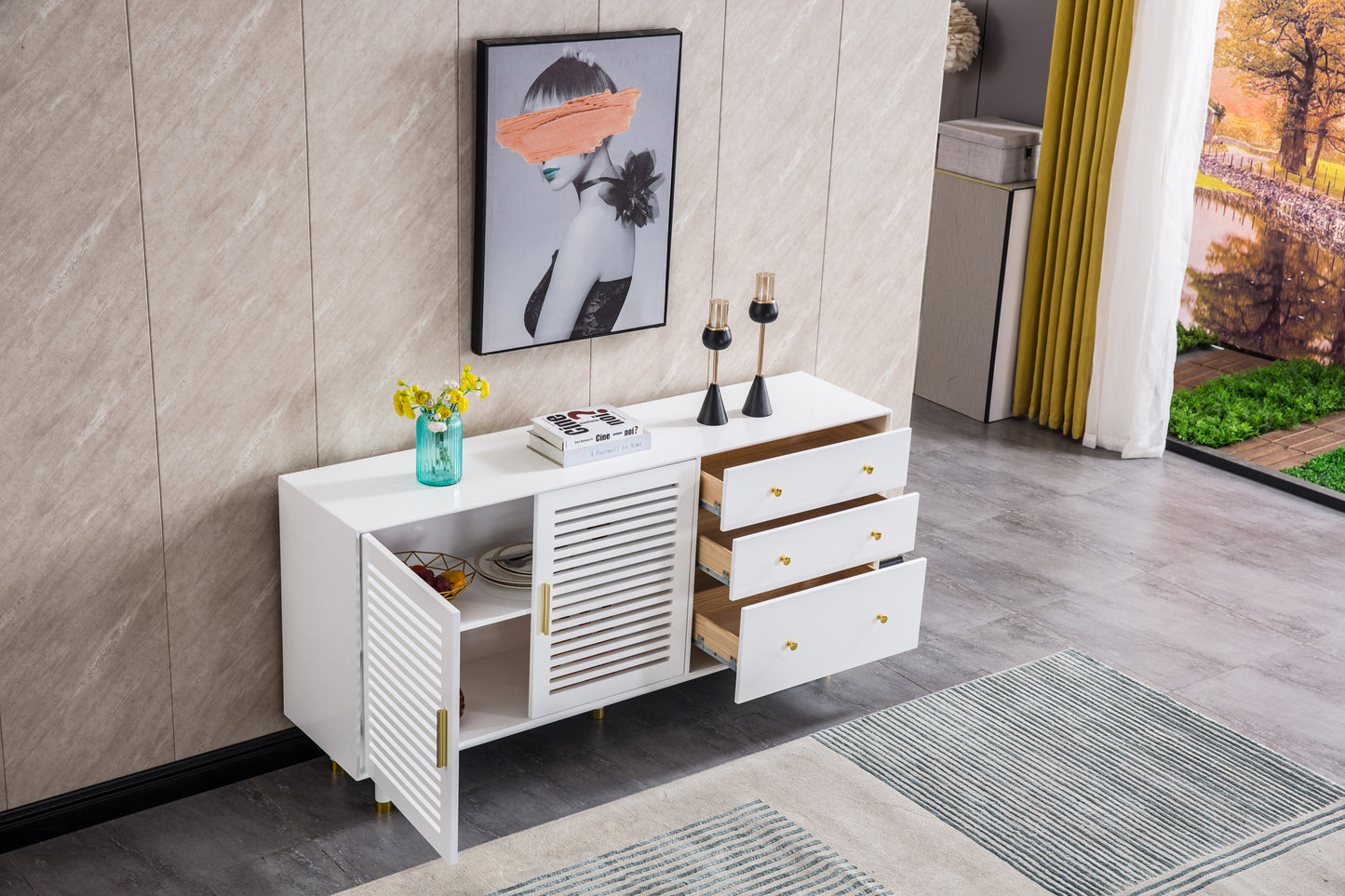 Spacious Haven 4-Drawer Storage Cabinet - White