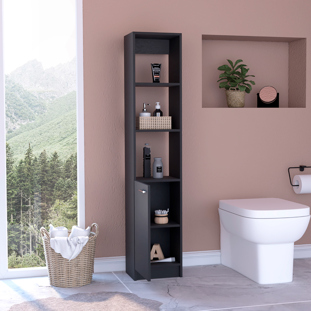 Bello Single Door Cabinet - Black