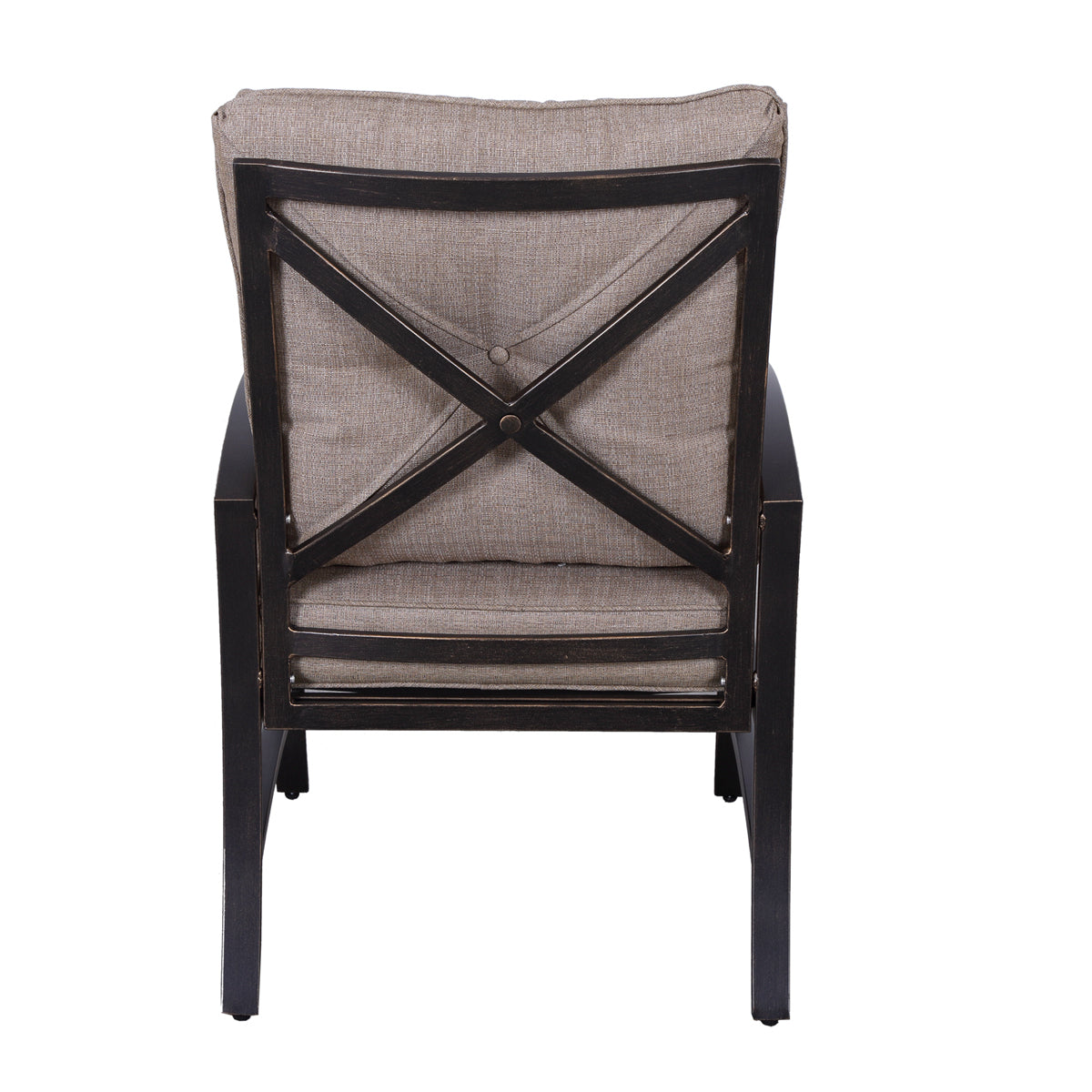 Fasto Outdoor Dining Chair With Cushion (Set of 2) - Antique Bronze