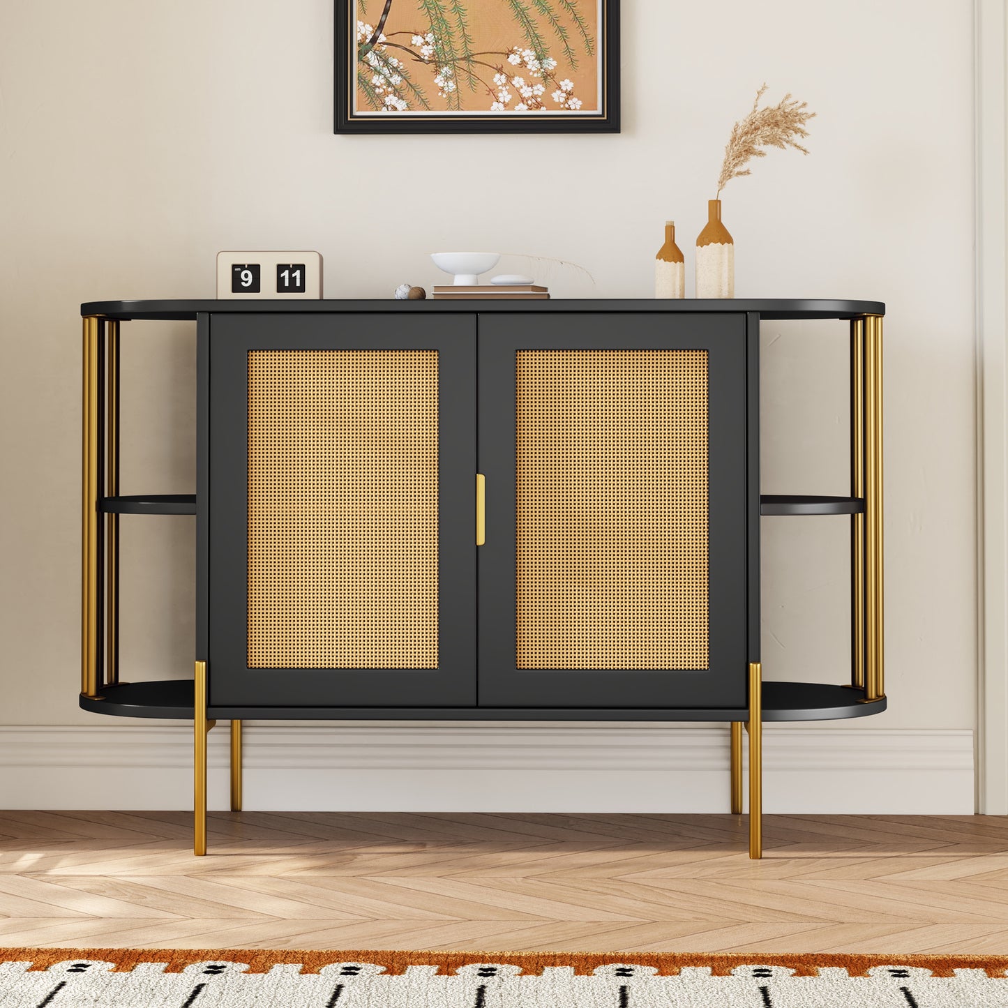 Amari 2- Rattan Door - Black