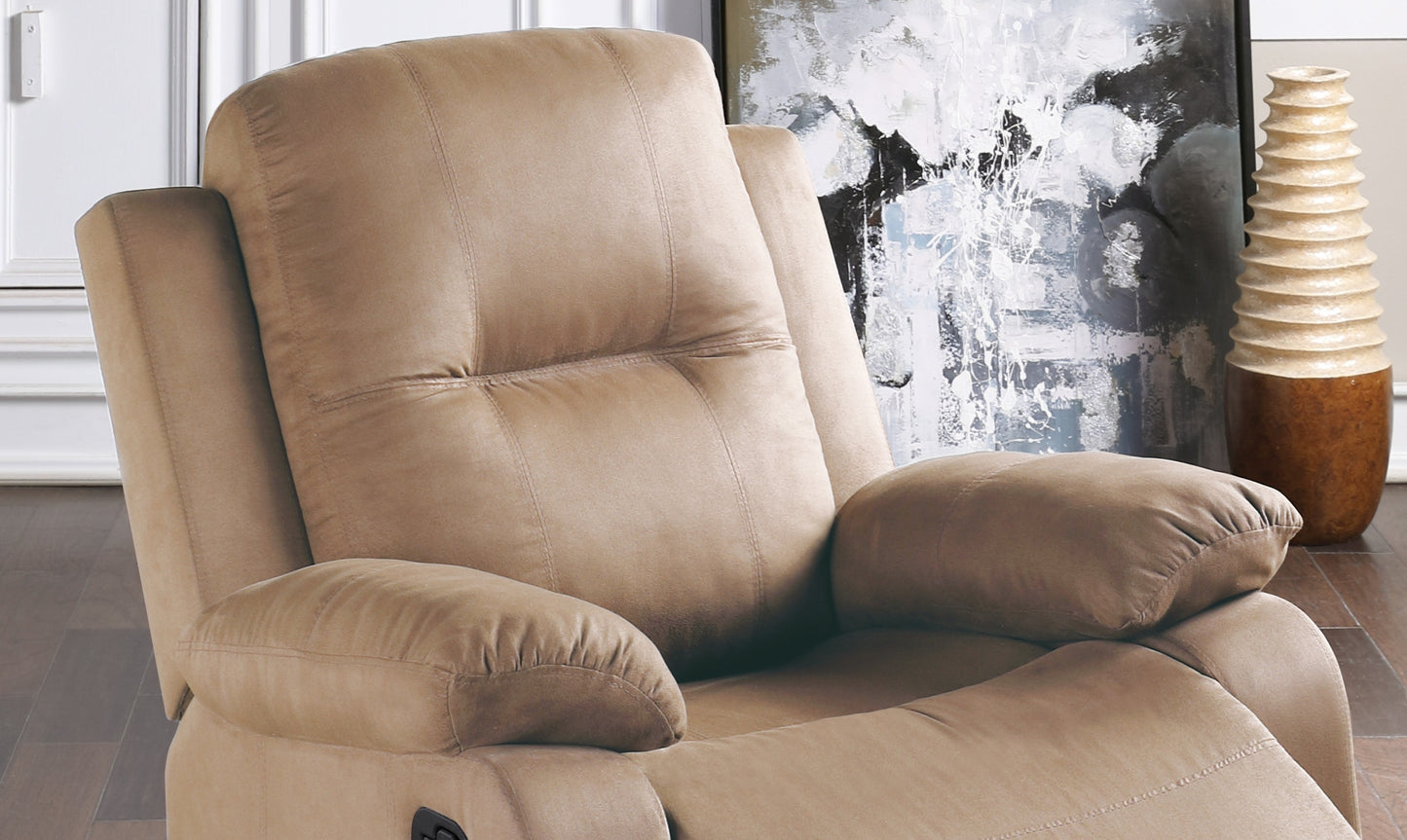 Freda Microfiber Motion Recliner - Peat