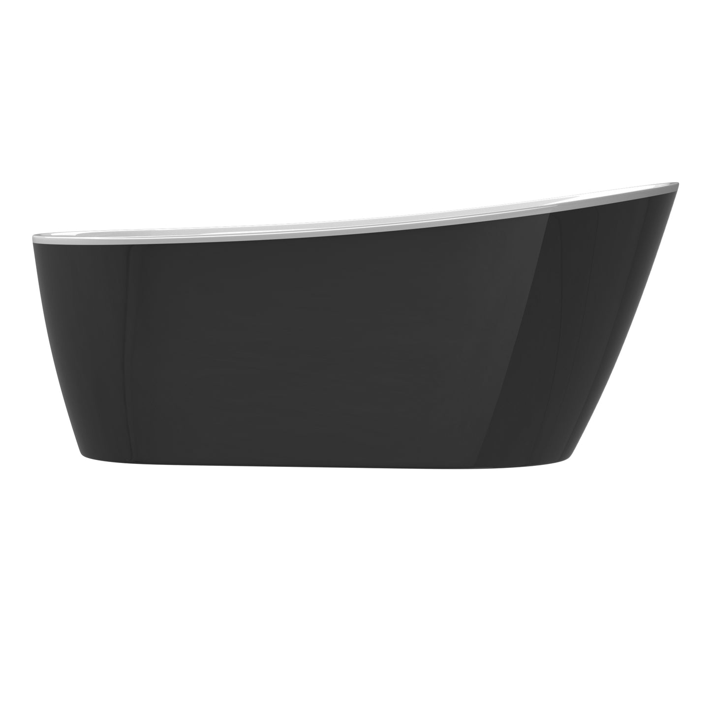 Cavi 55" Acrylic Freestanding Soaking Bathtub - Black
