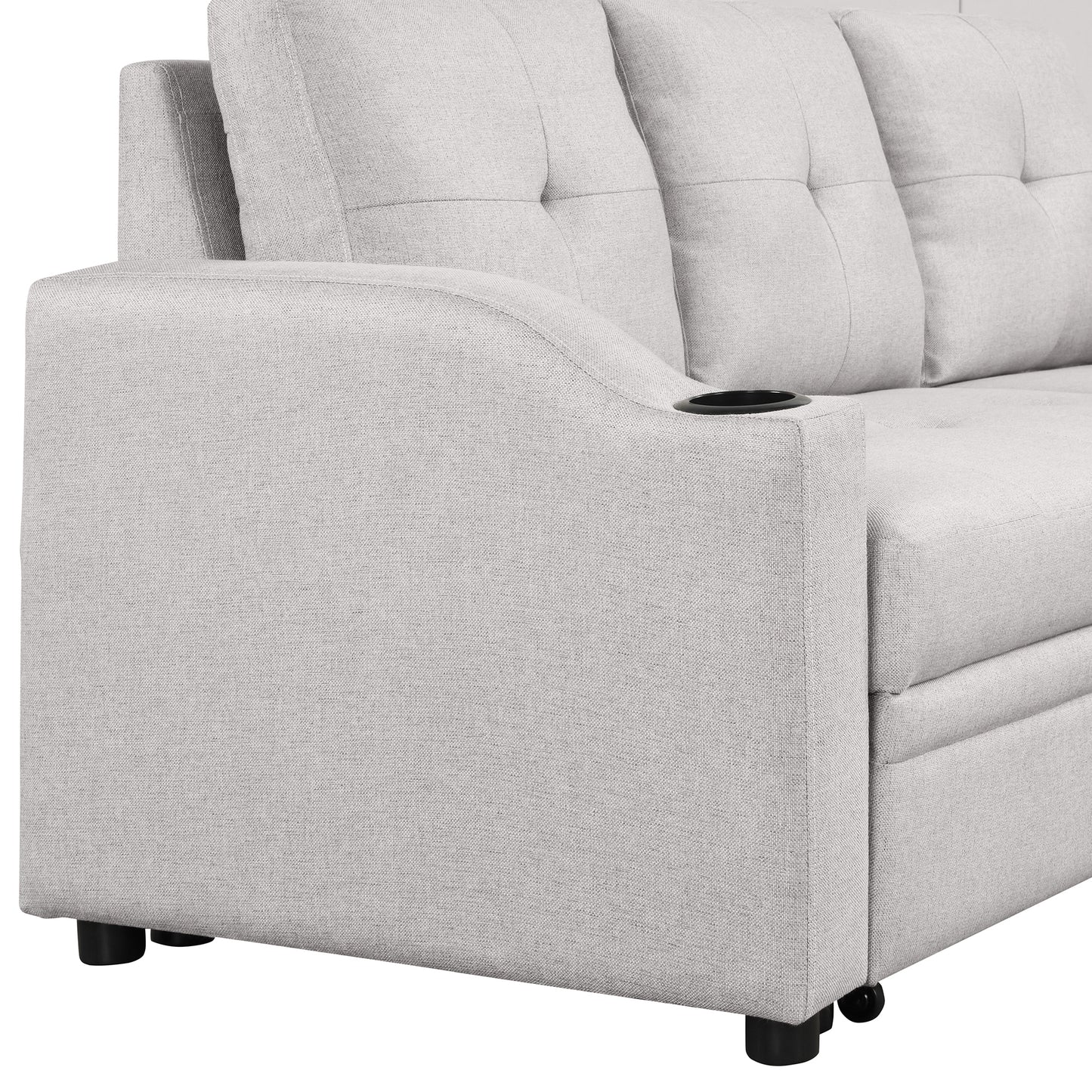 Oris Padded Pull Out Sofa Bed - Gray