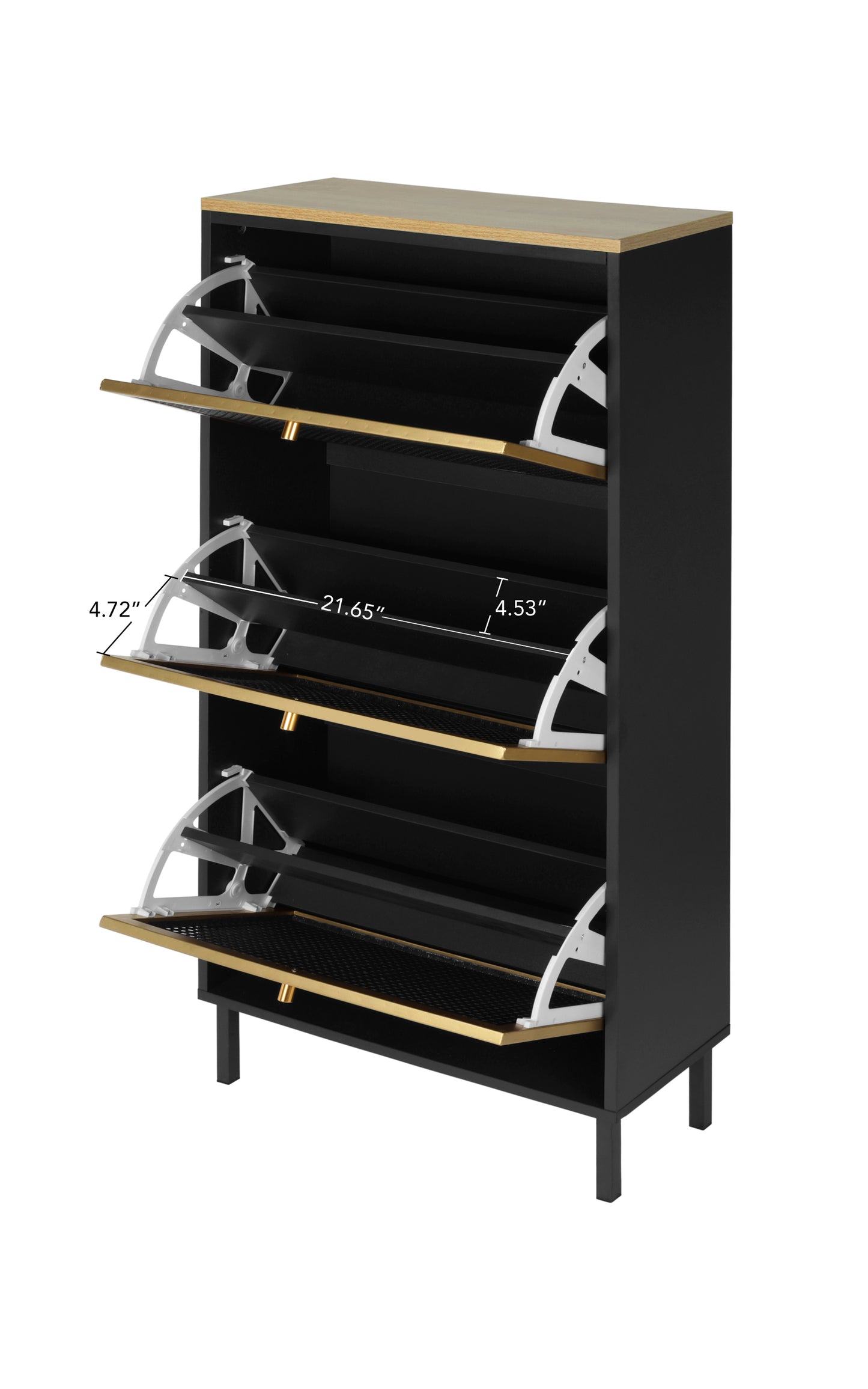 Razo Metal Door Shoe Rack - Black