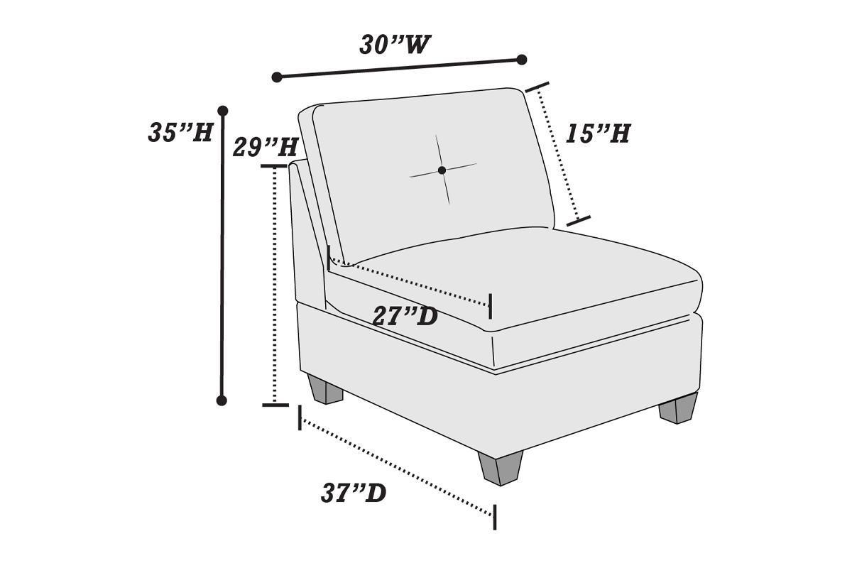 Khal Camel Chenille Fabric Modular Sectional 9pc Set 3x Corner Wedge 4x Armless Chairs and 2x Ottomans