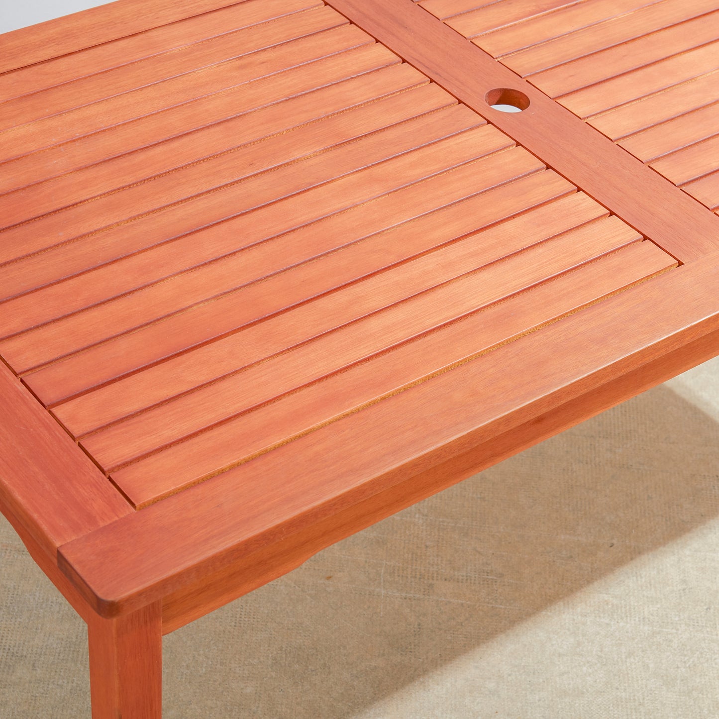 Alyssa Rectangular Coastal Wood Patio Dining Table - Natural