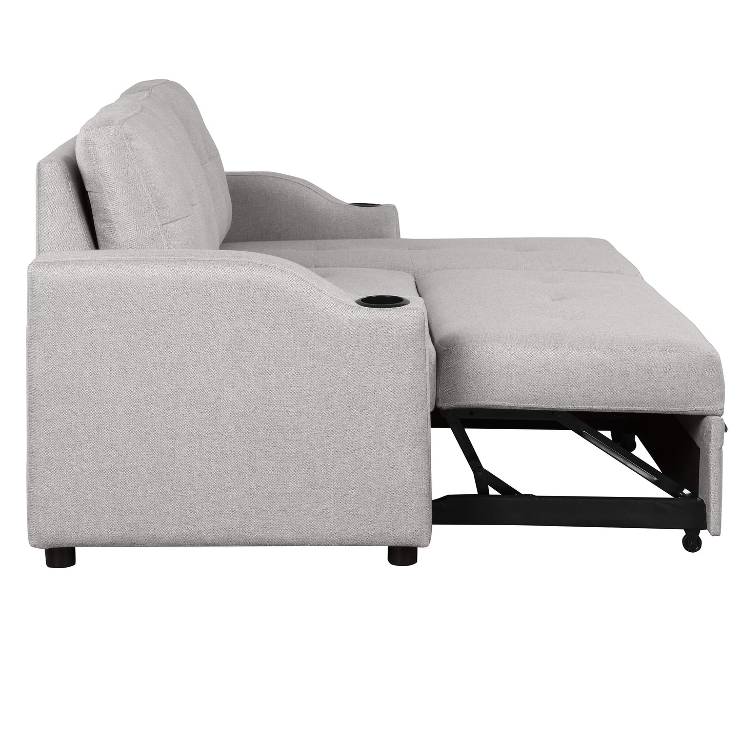 Oris Padded Pull Out Sofa Bed - Gray