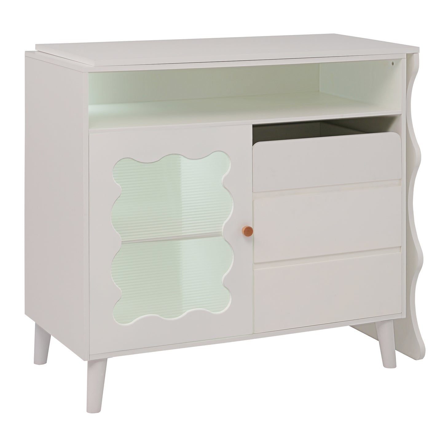 Pippa L-Shaped Modern Farmhouse Sideboard Buffet