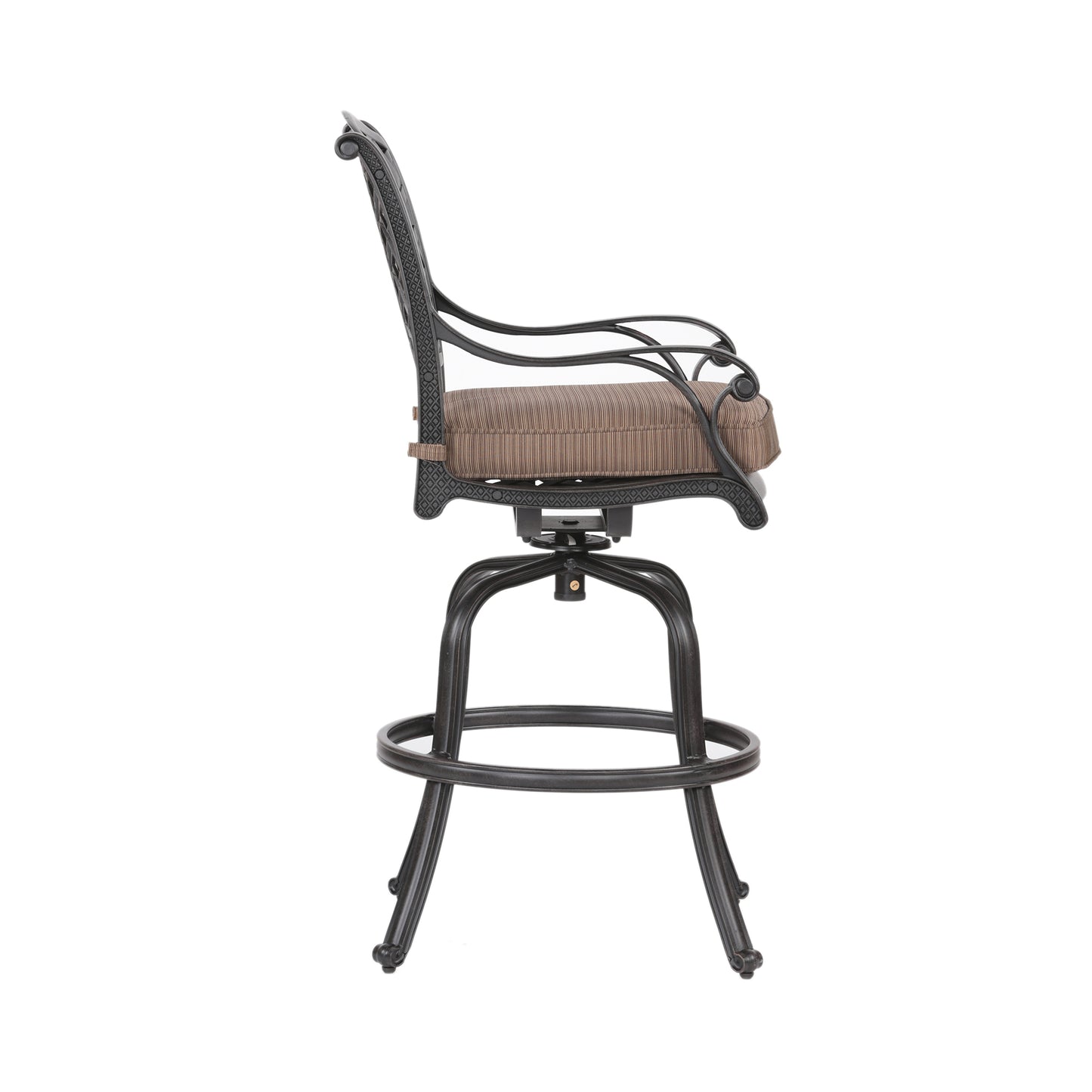 Mico Patio Outdoor Aluminum Bar Stool (Set of 2) - Brown