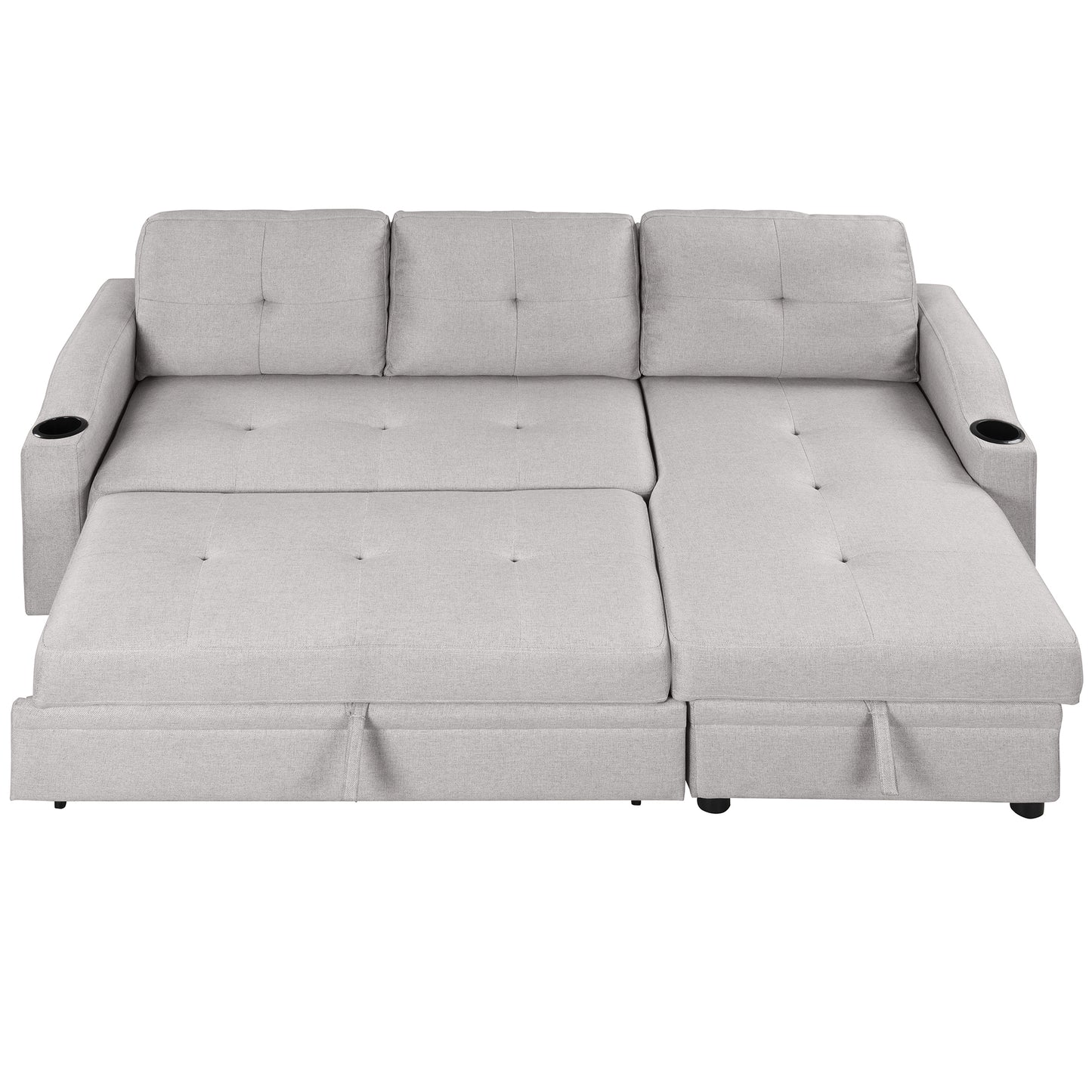 Oris Padded Pull Out Sofa Bed - Gray