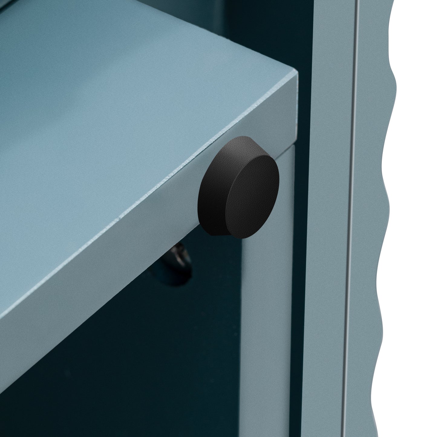 Lyons 4 Wavy Doors Ample Storage Space Sideboar - Teal