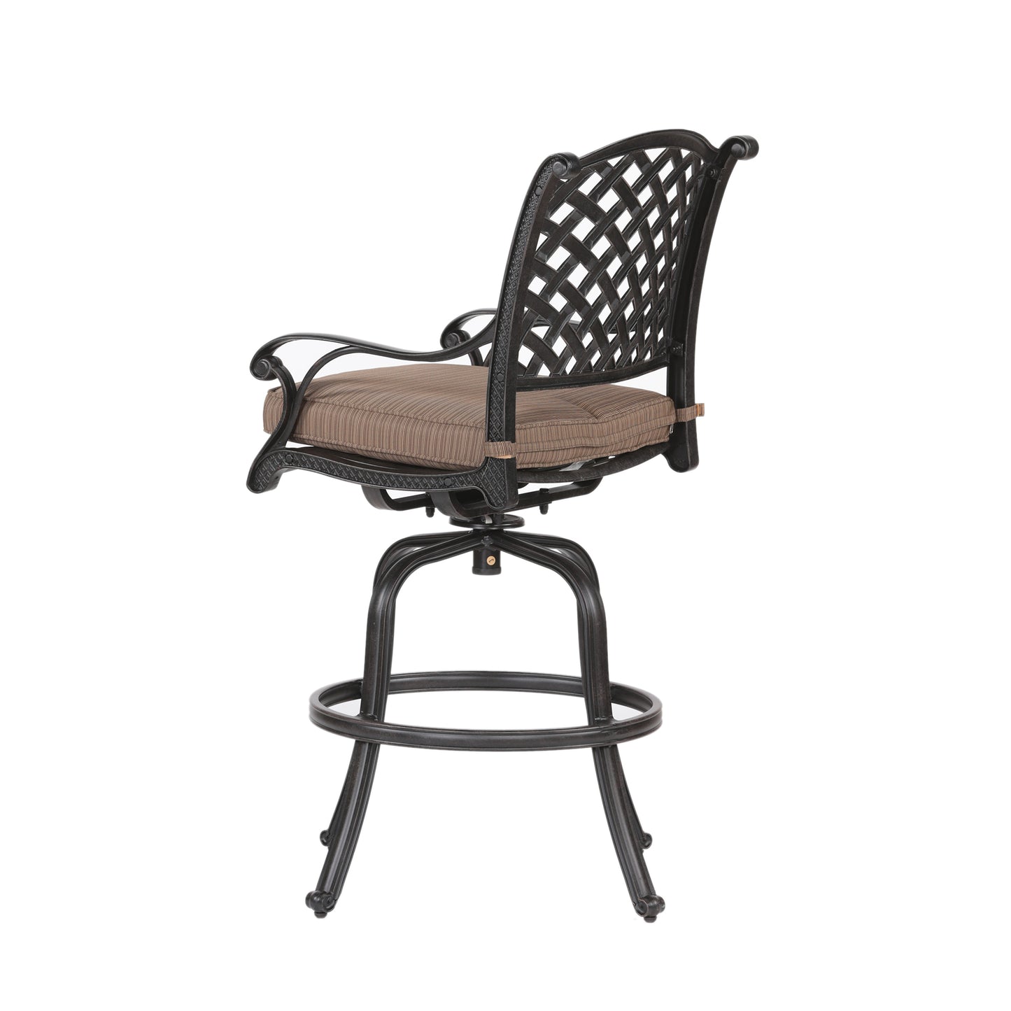 Mico Patio Outdoor Aluminum Bar Stool (Set of 2) - Brown