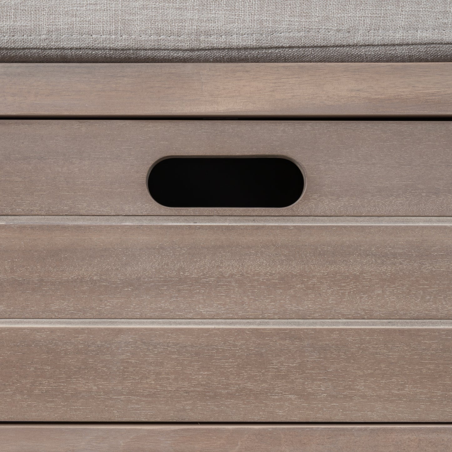 Lucy Storage Bench with Removable Basket Removable Cushion - White Washed