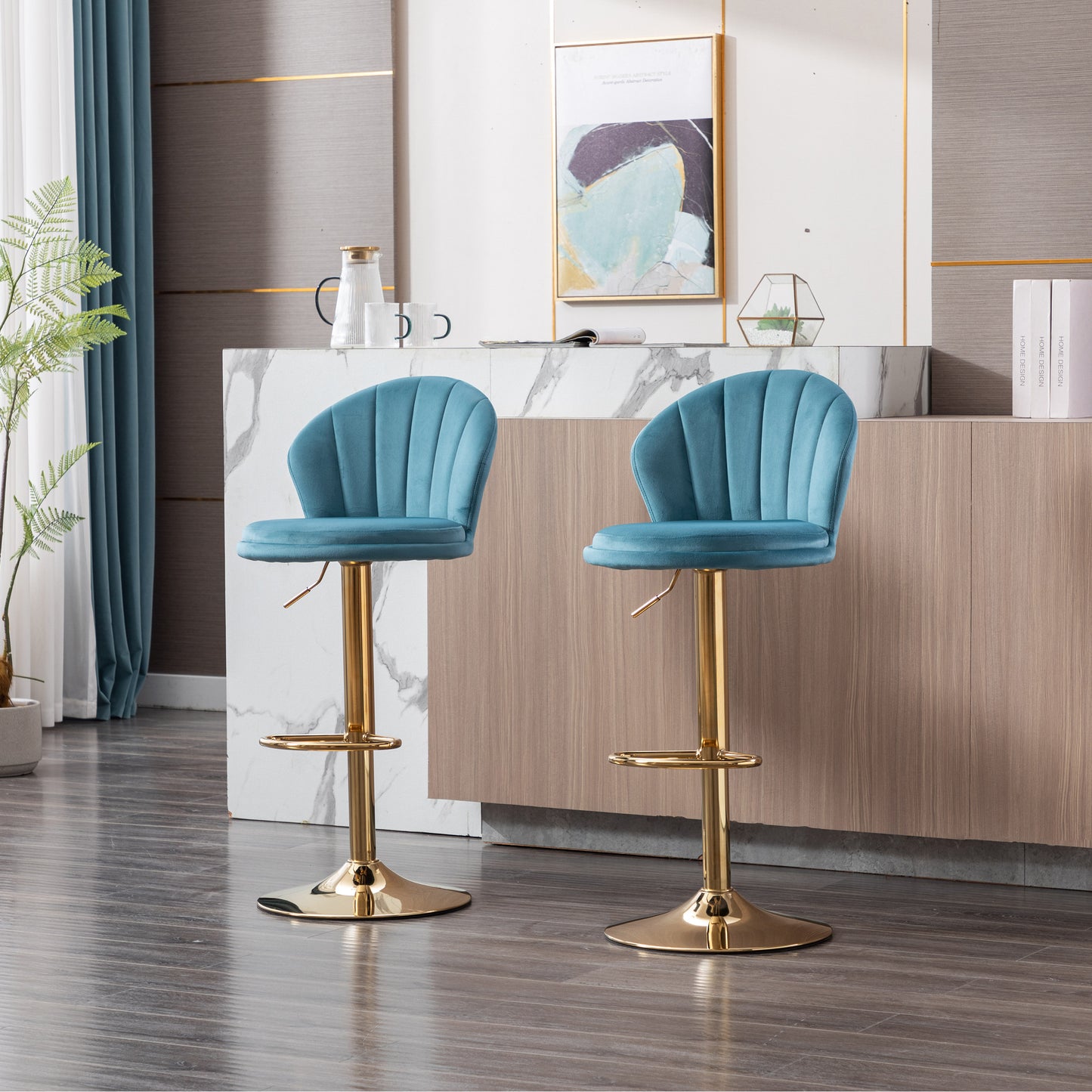 Triumph Bar Stools - Baby Blue Set of 2
