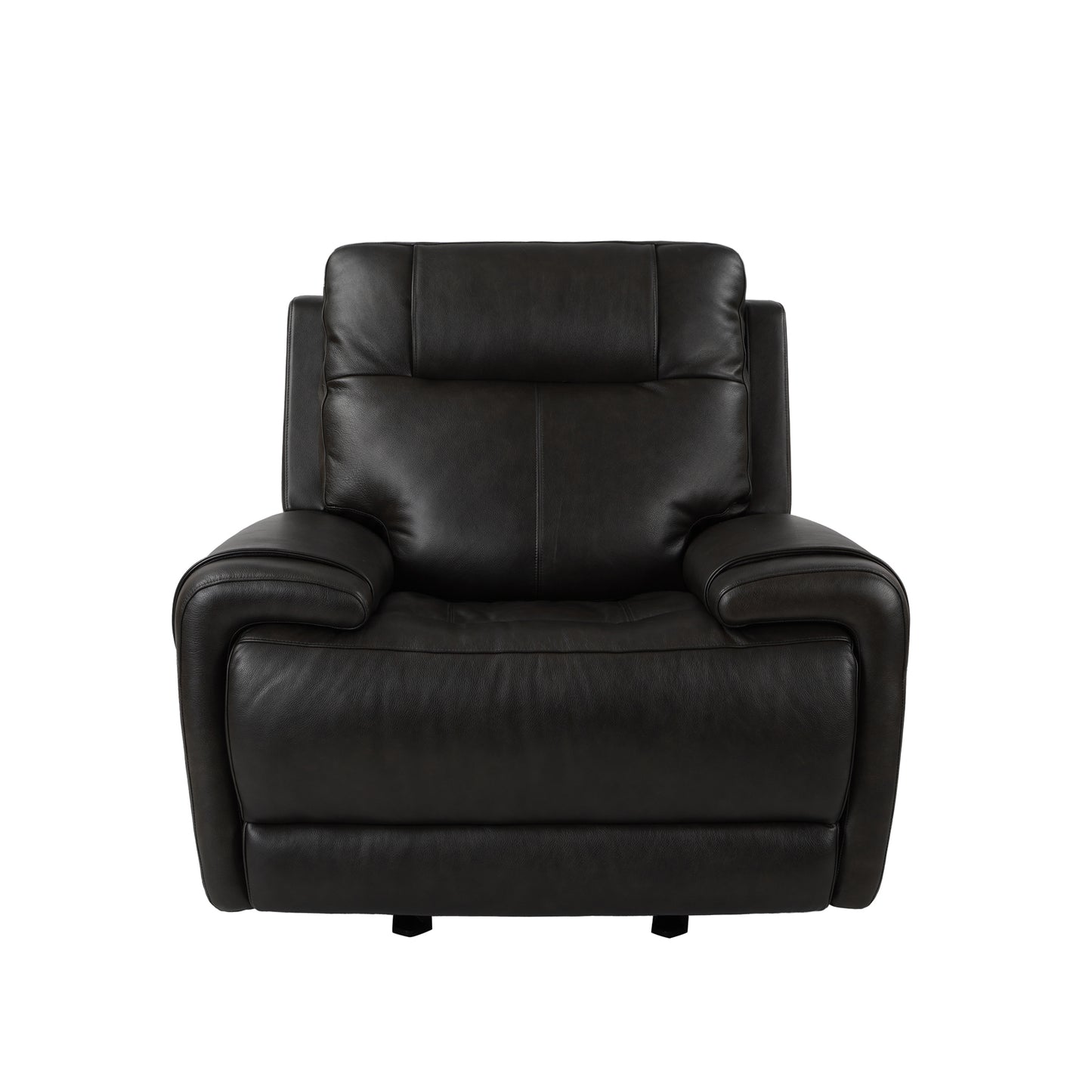Zarno Genuine Leather Power Recliner - Black