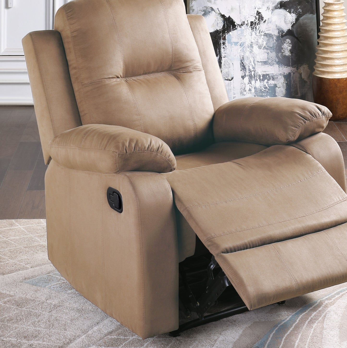 Freda Microfiber Motion Recliner - Peat