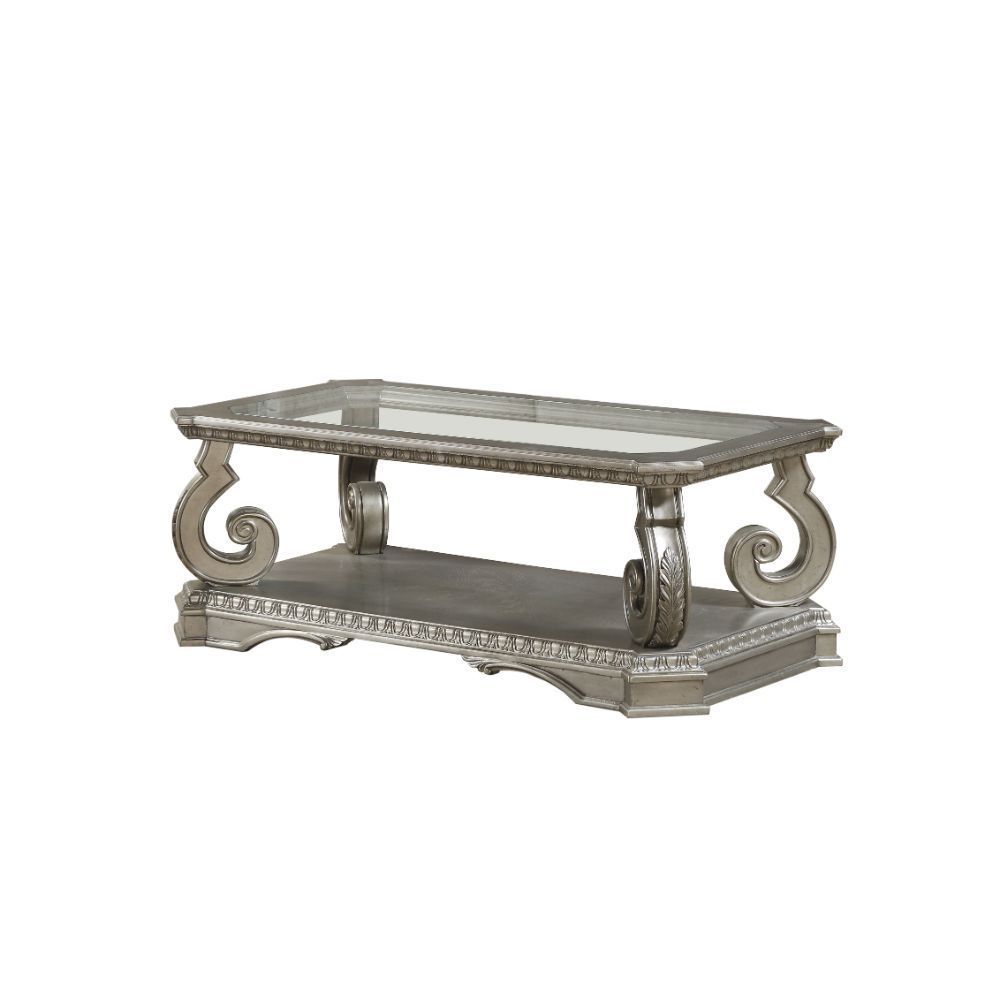 Dynasty Silver Glass Coffee Table