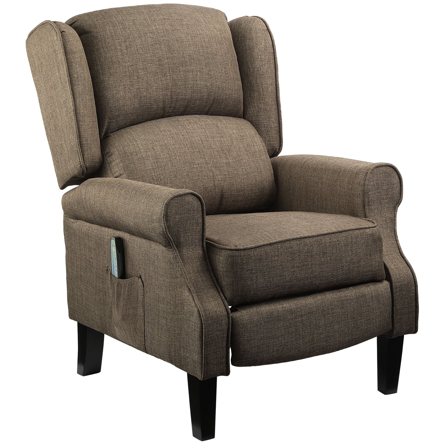 Alanna Massage Recliner Sofa with Heat - Brown