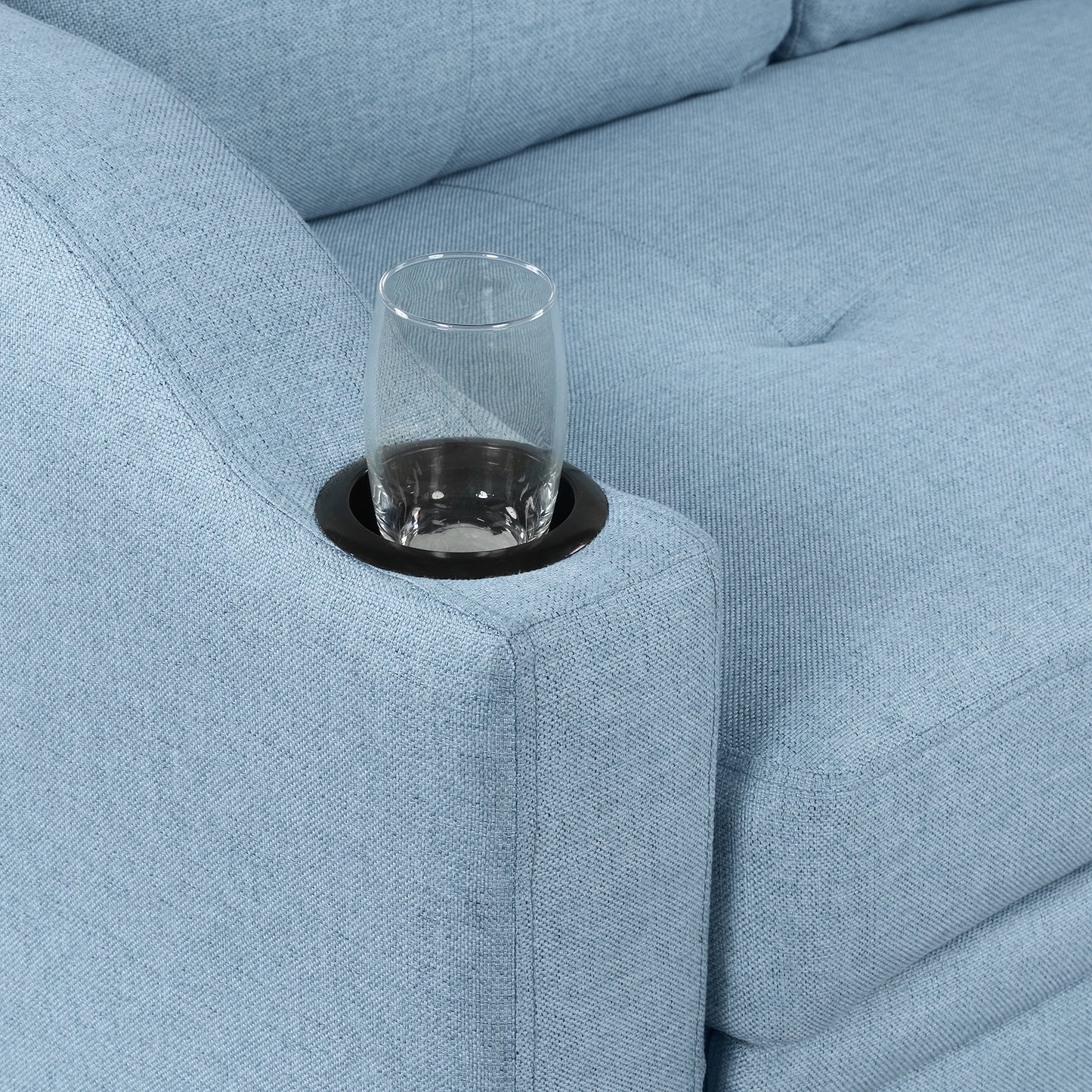 Oris Padded Pull Out Sofa Bed - Blue
