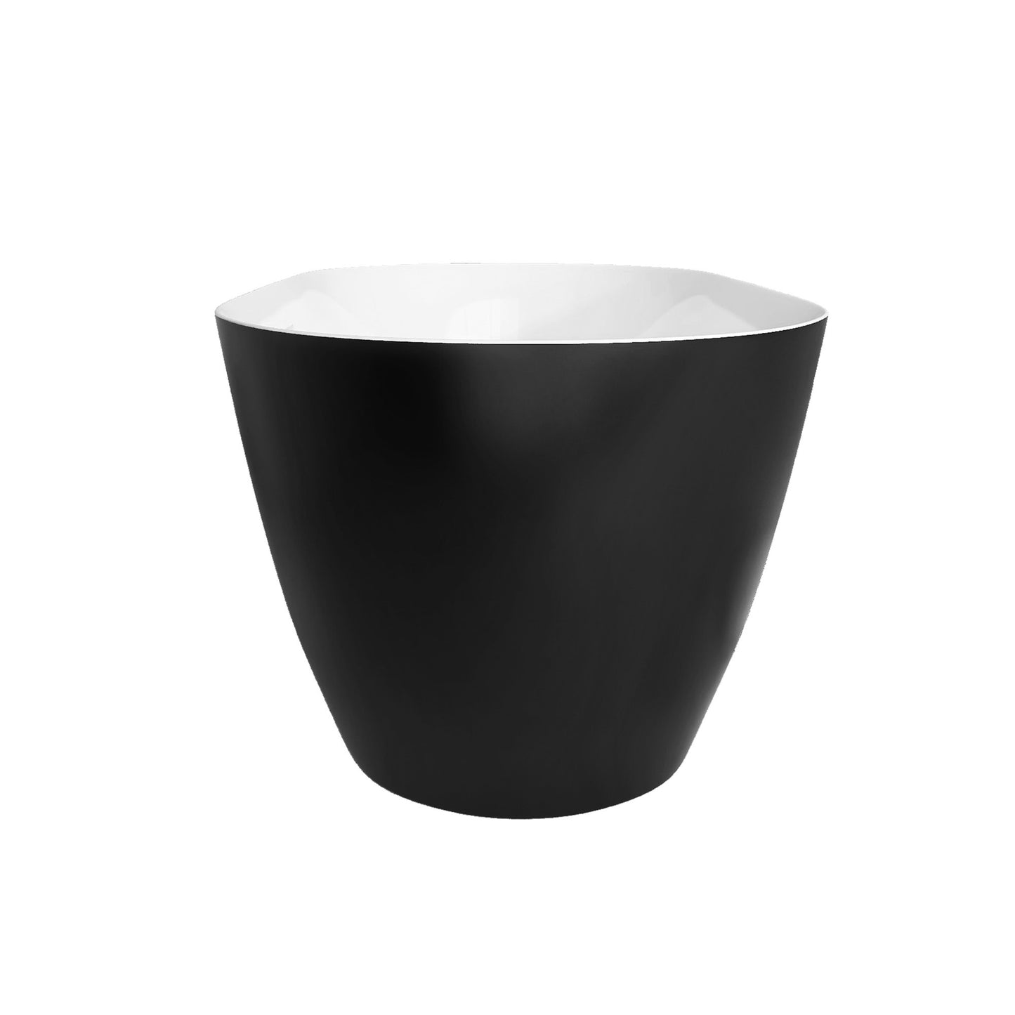 Nuvo 59" Acrylic Free Standing Oval Shape Soaking Tub - Matte Black+White