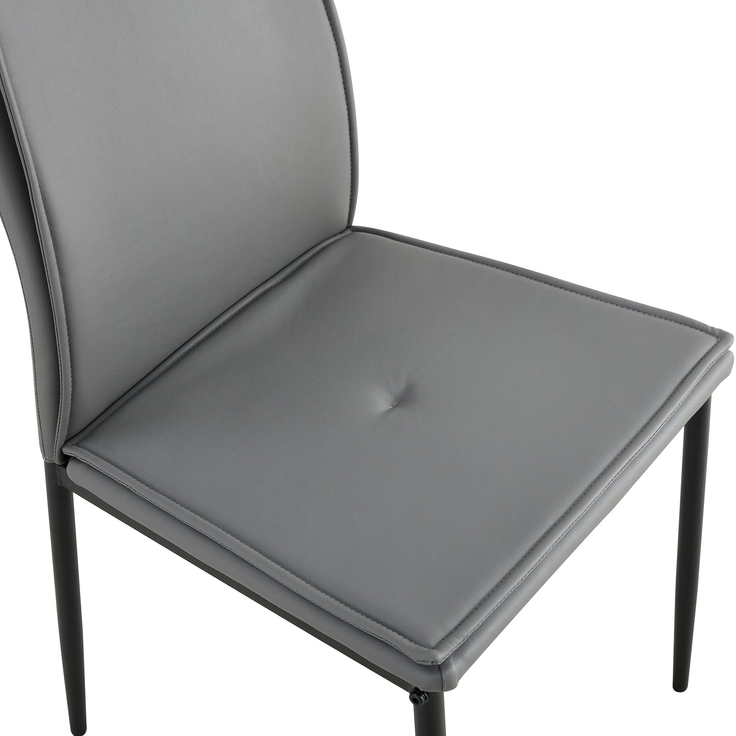 Wester Dining Chairs with Metal Leg (Set of 4) - Gray