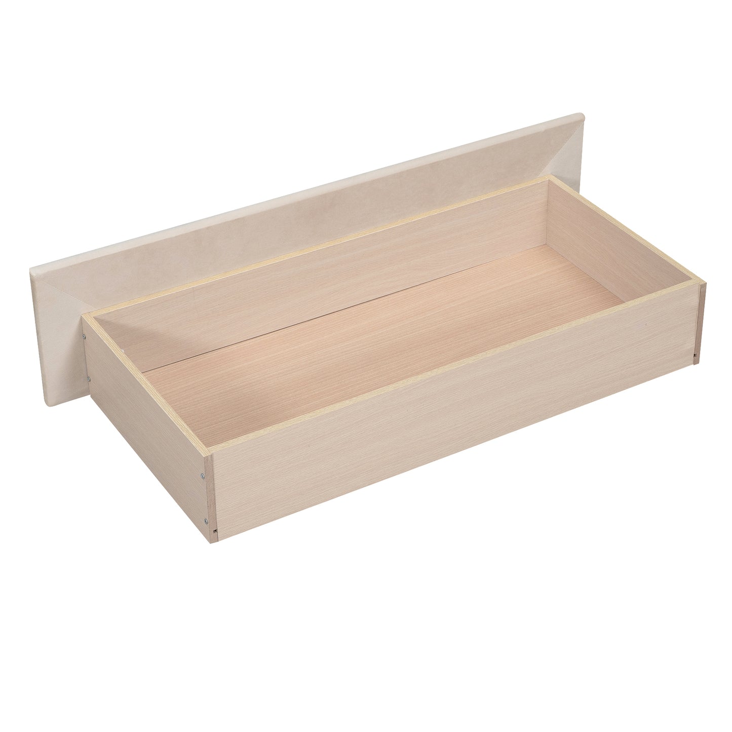 Xena Twin Size Upholstered Daybed with Drawers - Beige