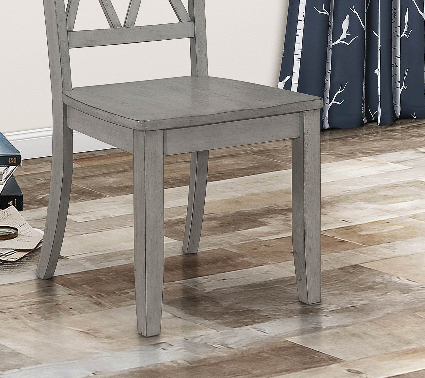 Double-X Dining Chair (Set of 2) - Gray